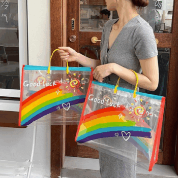 Transparent Rainbow Gift Shopping Bags