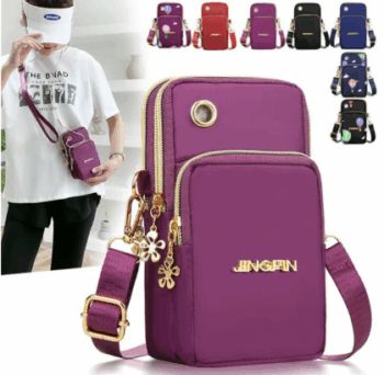 Waterproof Nylon Crossbody Phone Shoulder Bag