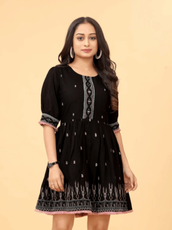 Ethnic Motifs Embroidered Mirror Work Cotton Fit Dress