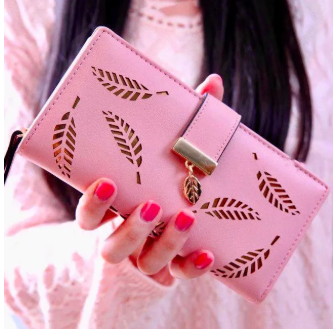 CAMMY Fashion Leaf Printed Multifunctional Large Clutch Purse