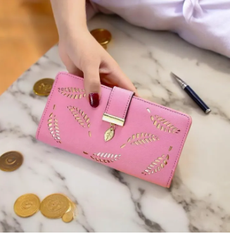 CAMMY Leather Wallet with Phone Card Holder as Women Purse