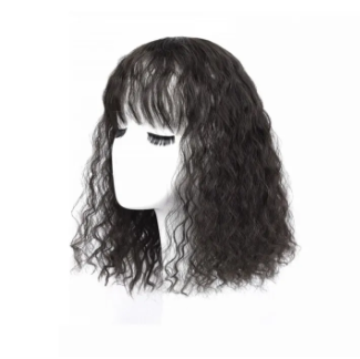 Head Top Ladies Wig Block Wavy Fluffy Replacement Hair Extensions