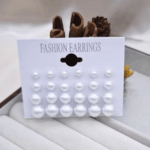 12 Pairs of Fashionable and Simple Pearl Imitation Women's Earring Set